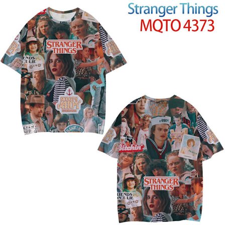 Stranger Things T-shirt med print og korte ærmer - Størrelse S - Style 46