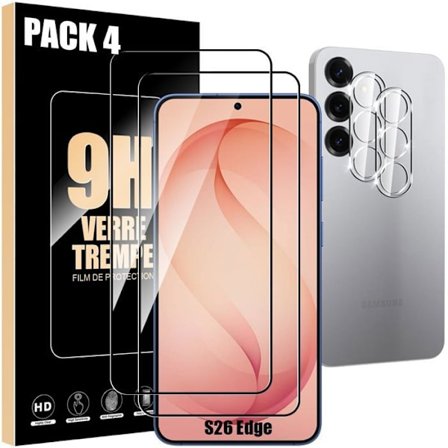 Hærdet Glas + Kamera Linse - BOOLING - til Samsung Galaxy S26 Edge - Ridsesikker Beskyttelse