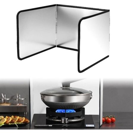 Sammenleggbar sprutbeskyttelse for kjøkkenkomfyr
