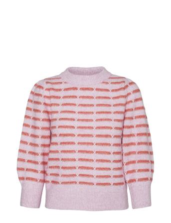 Vmleonor 3/4 O-Neck Pullover Ga Boo Purple Vero Moda