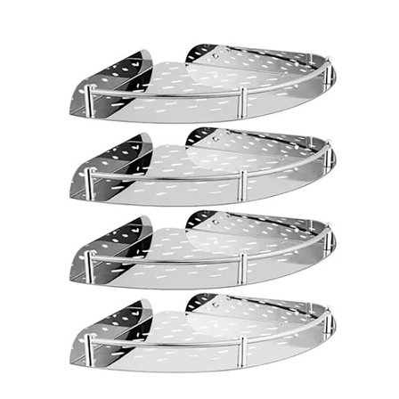 Ruostumattomasta teräksestä valmistettu kulmasuihkuhylly, vahva kantavuus KLB