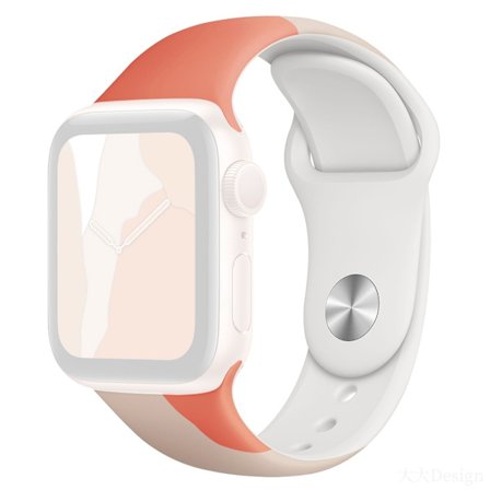 KALEBOL Morandi Silicone Watch Band Apple Watch Series 10 46mm Wrist Strap - Lyserød