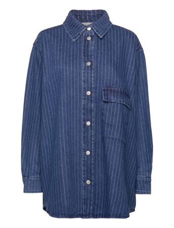 Kenzie Over D Denim Shirt Blue NORR