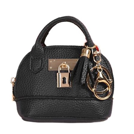 Multifunktionel lille møntpung nøglering PU lædertaske til moderne kvinder