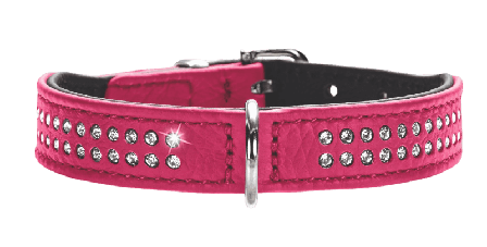 Hunter - Dog Collar Diamond Petit Pink 24 - Neck 17-21cm - Hund - Halsbånd - ZOO.no