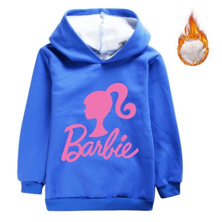 Barn Barbie Plysj hettegensere Casual hette cosplay tegneseriejakke dark blue 150cm