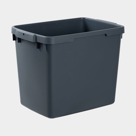 Recipiente de reciclagem Nordiska Plast Återwinning ECO, cinzento, 395 x 270 x 310 mm, 25 litros