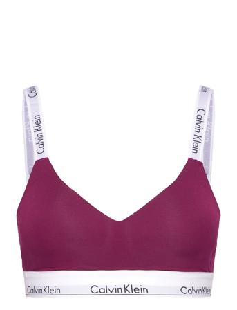 Lght Lined Bralette Lingerie Bras & Tops Soft Bras Tank Top Bras Purple Calvin Klein