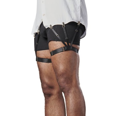 Schwarze W Hemdhalter 2er Pack for Men