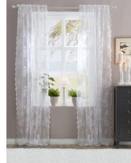 Gardinfag Bianca 2-pak Hvid - 120x230 cm - Linea