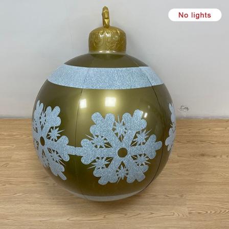 60cm Udendørs Juleopblæsbar Dekorativ Bold PVC Giant Big 6 Ingen Lys onesize