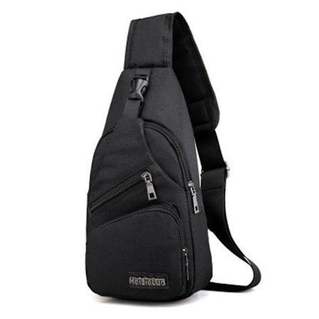 Slyngeveske Crossbody Ryggsekk For Kvinner Menn Brystveske Tursekk Med USB-ladeport