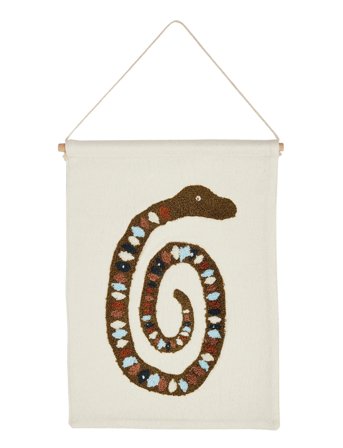 Smallstuff Wall Deco, Snake - Cream - ONE SIZE