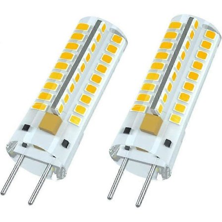 GY6.35 LED-lamppu, G6.35 LED 12V, 7W 50W Halogeeni Lamppu Vaihto, Lämmin Valkoinen 3000K, 360 Asteen Säde, Kaappivalaisimeen, Ei Himmennettävissä (2 
