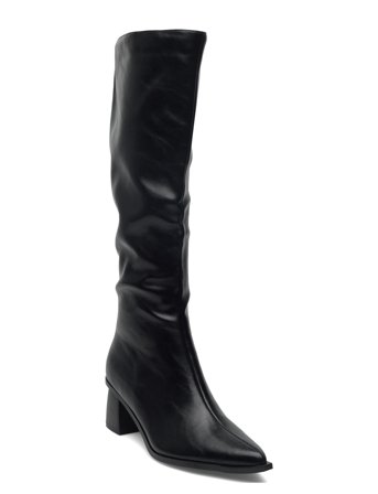 Bialeonora Tall Zip Boot Faux Leather Black Bianco