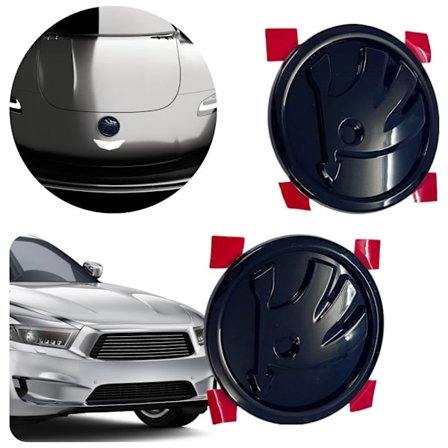 Etu- ja takaluukun merkit, mustat merkit Skodaan, 32D853621A, 90mm, 90mm, 2 kpl