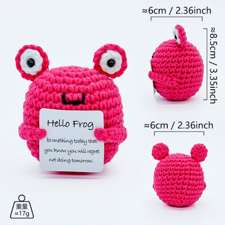 Håndlaget Heklet Plysj – Søte Figurer, Positiv Emoji Skrivebordsdekor, Gavevennlig