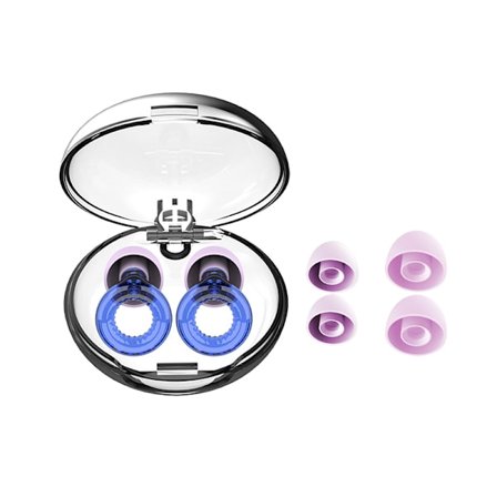 Pehmeät ääntä eristävät korvatulpat kahvoilla Blue