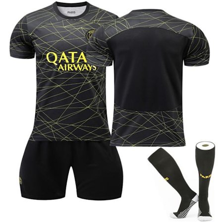 Uusi kausi 22-23 Paris-vieraspaita, jalkapalloasut lapsille