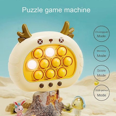 Pop Fidget Spel Snabb Tryck Bubbla Spel Handtag Leksak Anti-Stress Leksaker med LED Spelmaskin Lätta Stress Leksaker för Pojkar Flickor Present