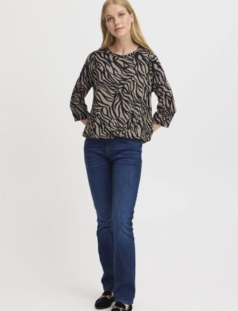 Fransa Frflora Tee 3 - Brown - M