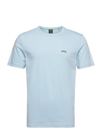 Tee Curved T-shirts Short-sleeved Sininen BOSS