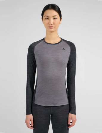 Odlo Odlo W Bl Top Crew Neck L/S Natural Performance - Grey - S