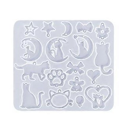 Resinform Smykker Silikoneform Dyre Epoxy Resin Silikoneform til Smykker Halskæde Ørering Vedhæng Ornament (117)