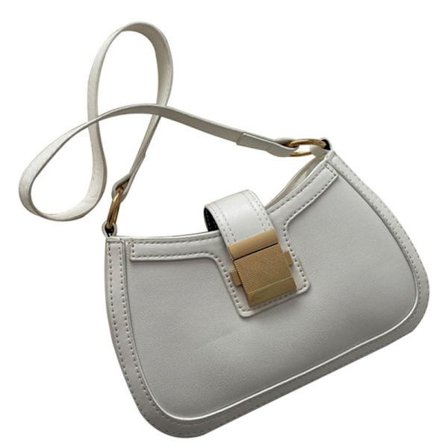 PU skulderveske dame skulderveske stilig avslappet bærbar skulderveske for pendling shopping Fri størrelse