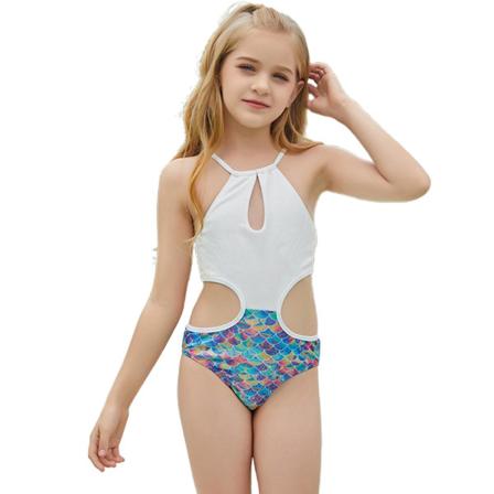 Lasten tyttöjen yksivärinen uimapuku Monokini Hollow Out Uimapuku Bikini Kesäranta-asu 4-5 Years