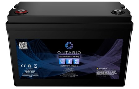 Ontario PRO X Heat 12.8V 200Ah LiFePO4 litiumbatteri (med varme og blåtann)