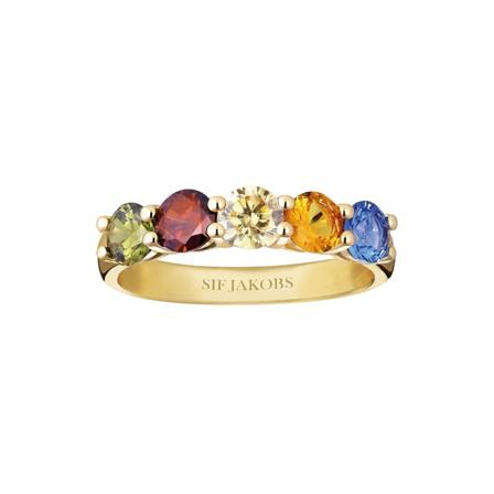 Sif Jakobs Ring Belluno Uno Gul, Dame Ringe, Størrelse: 58 MM