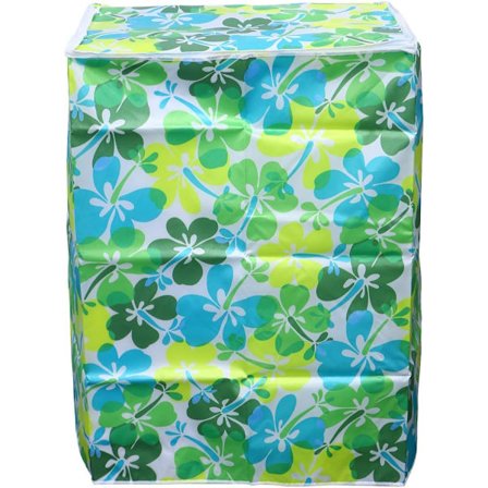 Skyddande överdrag för tvättmaskin toppmatad tvättmaskin torktumlare vattentät välmående blommönster 55×58×87cm
