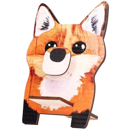 Dyreformet brilleholder Unikt smukt design Naturlig lugtfri komposit træ Brilleholder Fox