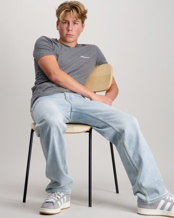 Baron Filou Backprint T-Shirt Gris T-shirts Garçon - Kids Brand Store