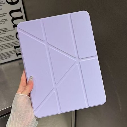 Tyylikäs suojakotelo iPad 11 A16 11" Y-taitettava klassinen ohut ja kevyt violetti kynä