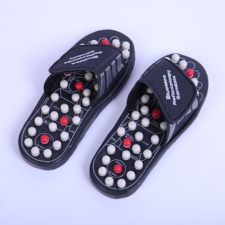 1 Par Acupoint Pedikyr Sko Imitasjon Stein Massasje Sko