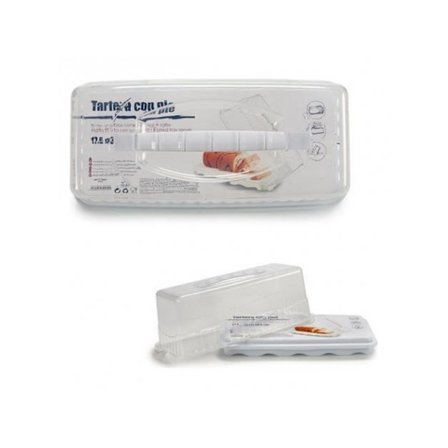 Tartform - BigBuy Home - Rektangulär - Plast - Vit - 16,5 x 15 x 35 cm