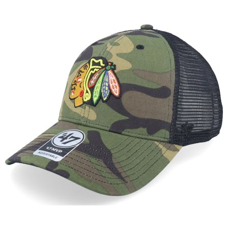 47 Brand - NHL - Camo - trucker - Cap - Chicago Blackhawks 47 Mvp Camo/Black Trucker - Hatstore