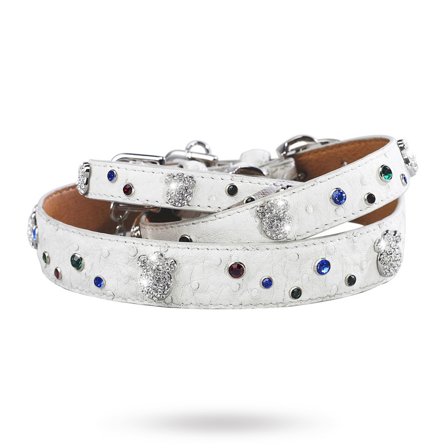 House of Dog - Paws and Sprinkles Halsband Vit- Hundhalsband
