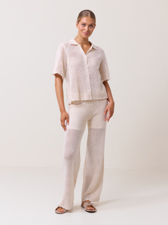 MATCH - Magnolia bukse - Donna - Str. L - Dame - Bukser & Jeans - Hvit - 100% Bomull