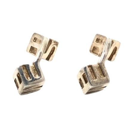 Hermès Vintage Pre-owned Earrings grå, Dam Vintage Smycken, Dam, Storlek: ONE SIZE