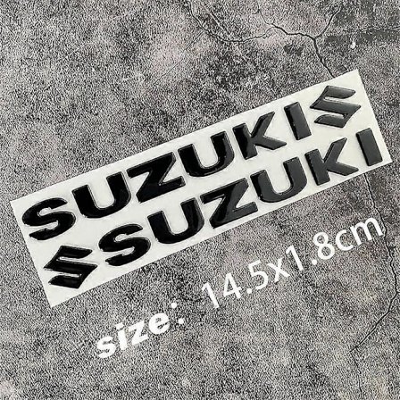 Suzuki 3D -logotarra autoon, tarrasetti, tankin tunnus, hopea, kulta, merkki