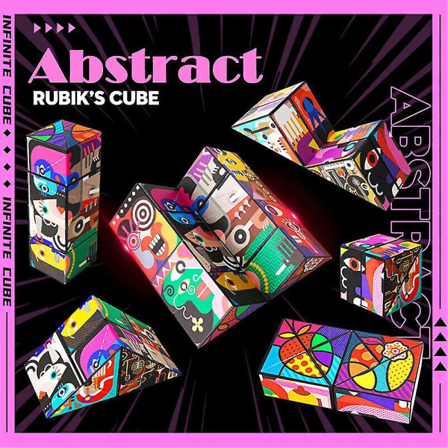 3D Formbar Magnetisk Rubiks kube Håndflip Puslespill Stressavlastning Angst Fidget Leke Gave til Barn