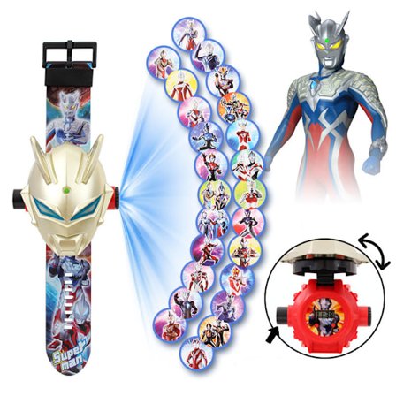 Zero Clock Projektionsklocka med projektorfunktion Cartoon Flip Toy Watch – 24 Slide Game Blue Eyes