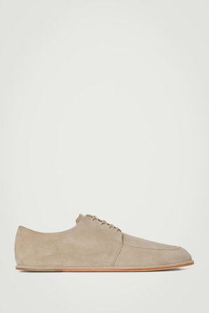 COS Homme Suede Derby Shoes in Beige
