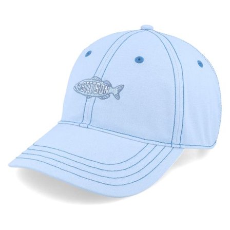 Stetson - Blå unconstructed Keps - Baseball Cap Fishing Ice Blue Dad Cap @ Hatstore