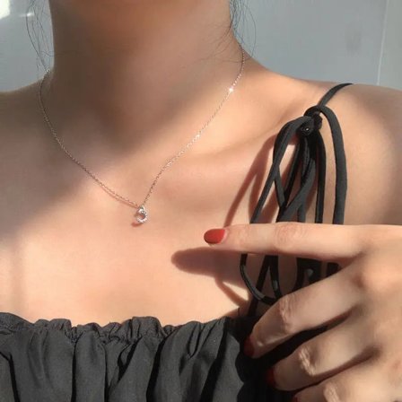 925 Sterling Silver Bokstav Halsband Glänsande Zirkon Bokstav Hänge Kedja Ditt Namn Halsband Bröllop Smycken Födelsedagspresent