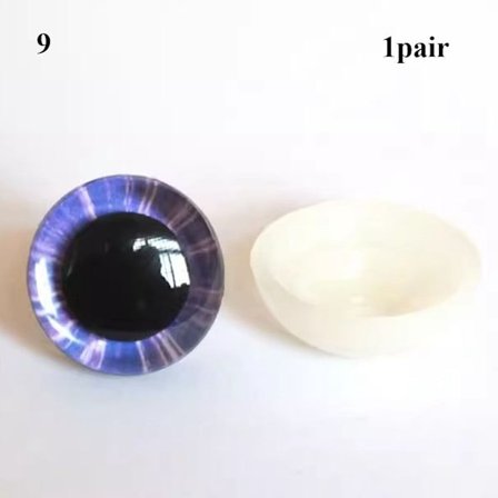 Plast sikkerhetsøyne Glitter Krystalløyne 9 9