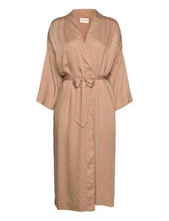 Star Robe Silky Dresses Wrap Dresses Beige Moshi Moshi Mind